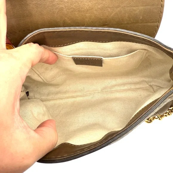 Gucci Small Brown Fur Accent Smilia Bag